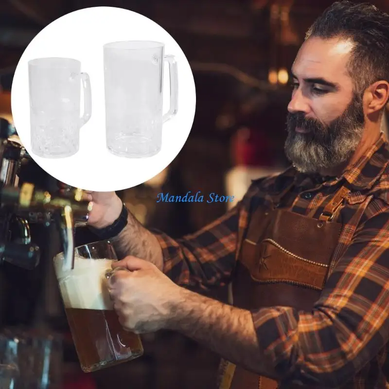 U2JC Shatterproof Beer Mug Ergonomic Handle Acrylic Beer Festival Drinking Cup Kitchen Drinking Accessories
U2JC Shatterproof Beer Mug Ergonomic Handle Acrylic Beer Festival Drinking Cup Kitchen Drinking Accessories