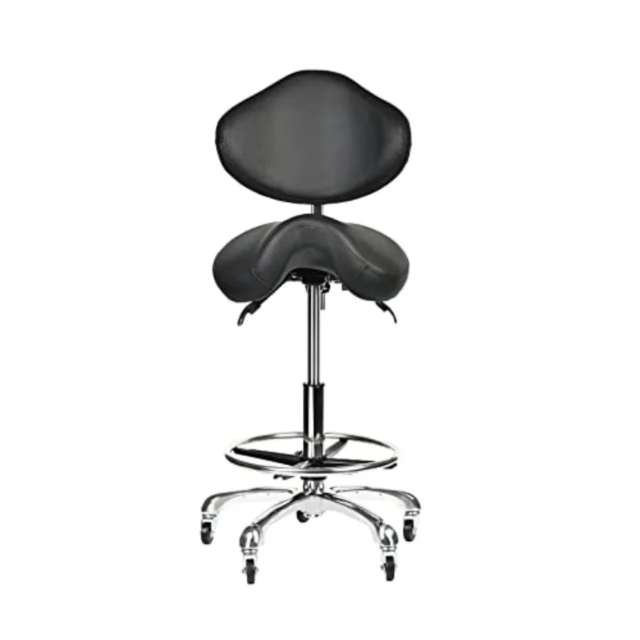 Saddle Stool Rolling Chair Tall with Backrest Foot Rest Hydraulic Swivel Adjustable Height Ergonomic Tilt Thick Seat with Caste
Saddle Stool Rolling Chair Tall with Backrest Foot Rest Hydraulic Swivel Adjustable Height Ergonomic Tilt Thick Seat with Caste