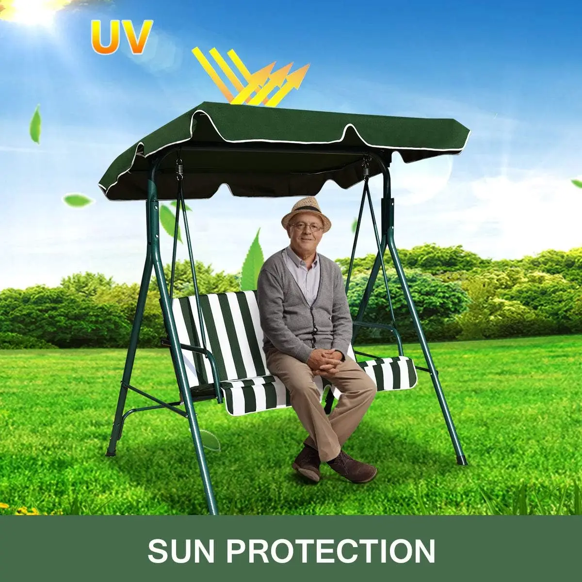 2 Person Canopy Swing Weather Resistant Glider Hammock Porch Garden Backyard Lawn Cushioned Steel Frame Loveseat Swing
2 Person Canopy Swing Weather Resistant Glider Hammock Porch Garden Backyard Lawn Cushioned Steel Frame Loveseat Swing
