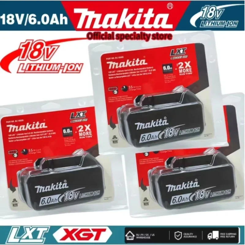 For Makita 18V 6.0Ah Battery Replacement for BL1860B BL1850B BL1840B BL1830B BL1815B, High-Capacity, Long Lifespan, Li-ion
For Makita 18V 6.0Ah Battery Replacement for BL1860B BL1850B BL1840B BL1830B BL1815B, High-Capacity, Long Lifespan, Li-ion