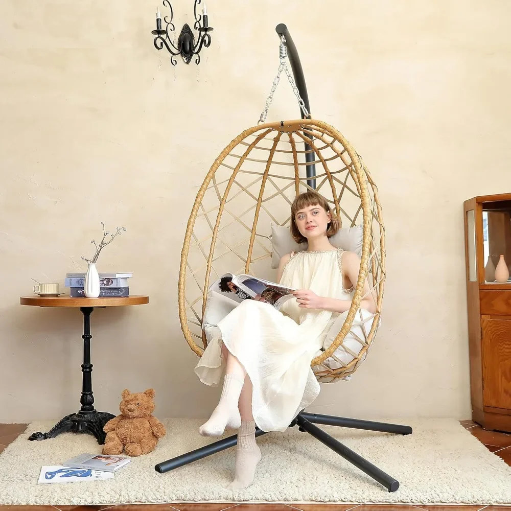 Egg Swing Chair with Stand, Outdoor Hanging & Indoor Hammock Chair – 350LB Capacity, Cushion Included, for Patio or Garden
Egg Swing Chair with Stand, Outdoor Hanging & Indoor Hammock Chair – 350LB Capacity, Cushion Included, for Patio or Garden