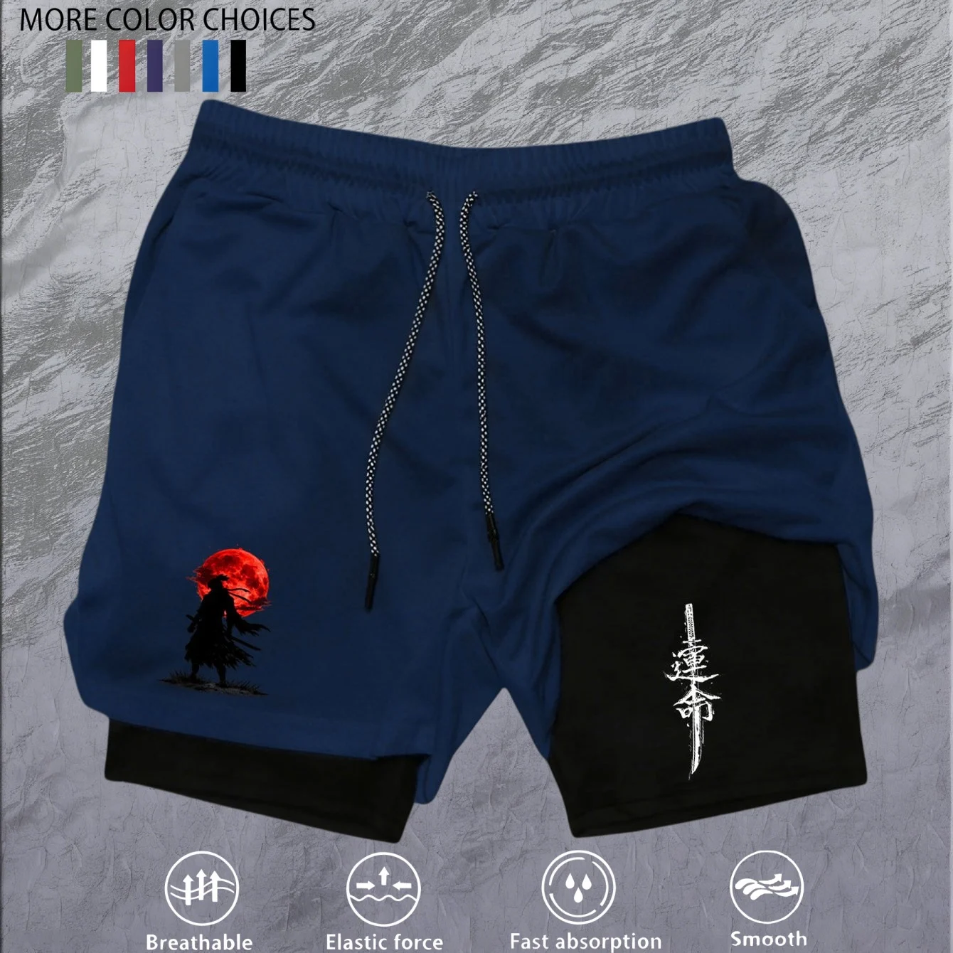 2-in-1 running shorts, suitable for men's fitness leggings, with phone pocket and simple letter print for summer sports pants
2-in-1 running shorts, suitable for men's fitness leggings, with phone pocket and simple letter print for summer sports pants