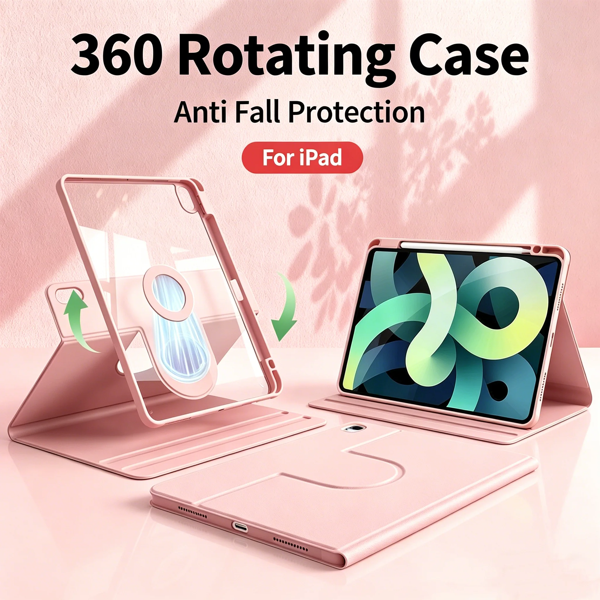 360° Swivel Case for IPad Air 11 M2 M3, Pro 11 13 M4 M5 2025, Mini 6 7 IPad 10th 9th Full Protective Cover for Ipad A16 Case
360° Swivel Case for IPad Air 11 M2 M3, Pro 11 13 M4 M5 2025, Mini 6 7 IPad 10th 9th Full Protective Cover for Ipad A16 Case