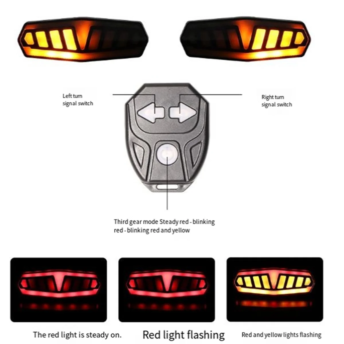 AD08_Bike Rear Lamp Smart Bike Wireless Remote Turn Signal Lights USB Rechargeable Bicycle LED Taillight Bicycle Parts
AD08_Bike Rear Lamp Smart Bike Wireless Remote Turn Signal Lights USB Rechargeable Bicycle LED Taillight Bicycle Parts