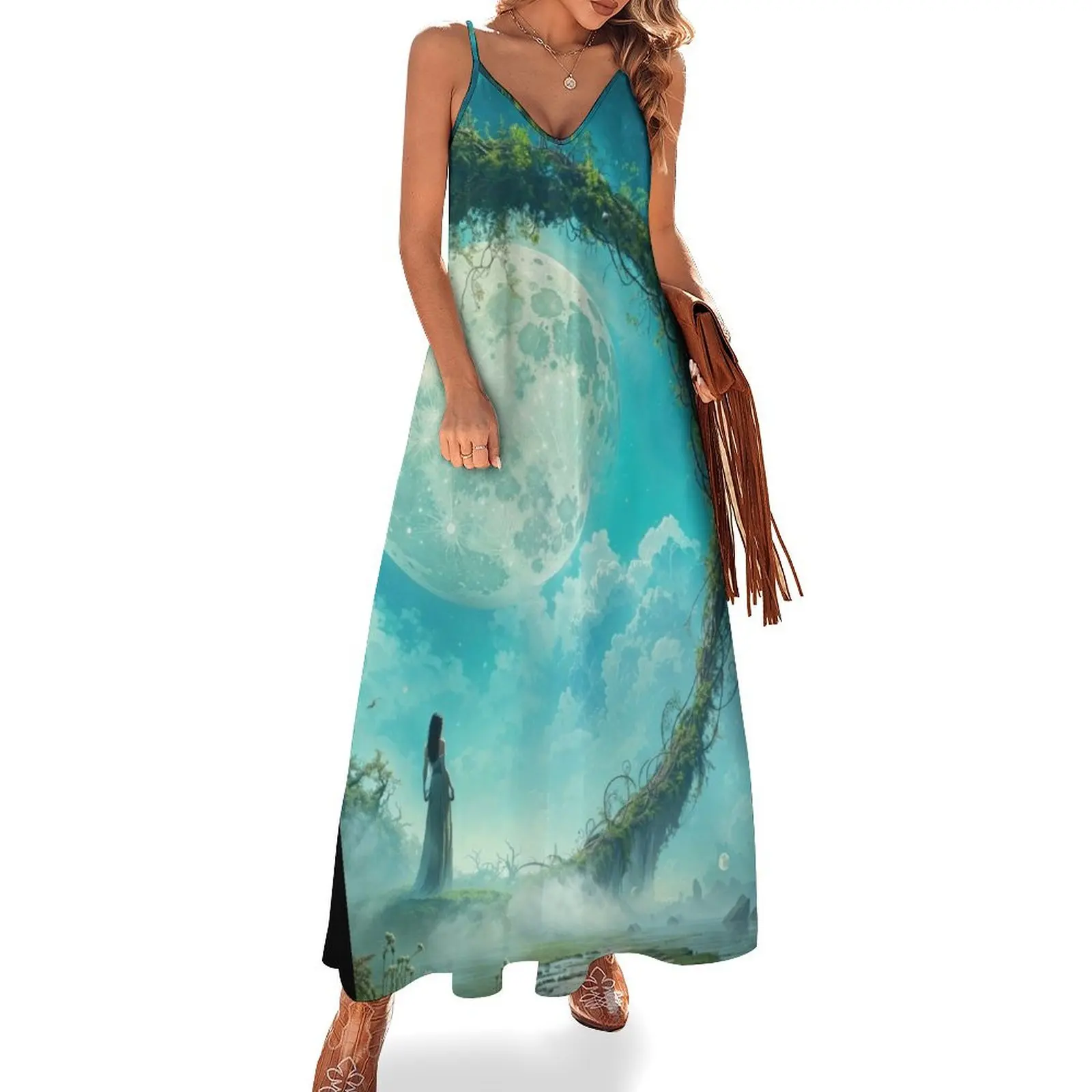 Floral Moon Portal Sleeveless Dress summer dress korean women Dress woman evening woman summer dresses women 2025
Floral Moon Portal Sleeveless Dress summer dress korean women Dress woman evening woman summer dresses women 2025