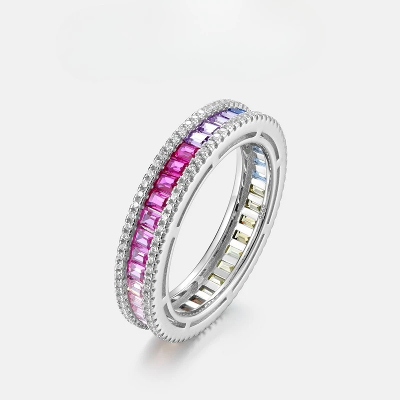 New S925 Sterling Silver Dopamine Colored Zirconium Ring for Women's Fashion, Light Luxury, European and American Style
New S925 Sterling Silver Dopamine Colored Zirconium Ring for Women's Fashion, Light Luxury, European and American Style