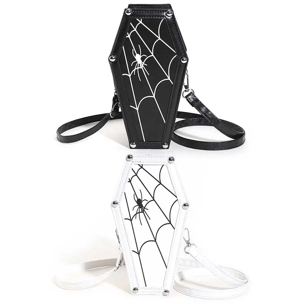 Women Cosplay Cosmetic Bag PU Leather Coffin Gothic Cobweb Bag Adjustable Strap Halloween Gift for Female
Women Cosplay Cosmetic Bag PU Leather Coffin Gothic Cobweb Bag Adjustable Strap Halloween Gift for Female