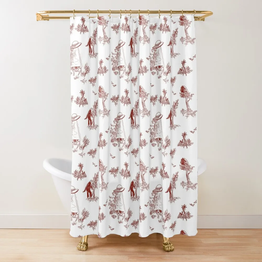 Cryptid Toile Pastoral Bigfoot Aliens and Mothman Shower Curtain Washable Waterproof Fabric Shower Bathroom Accessories Curtain
Cryptid Toile Pastoral Bigfoot Aliens and Mothman Shower Curtain Washable Waterproof Fabric Shower Bathroom Accessories Curtain