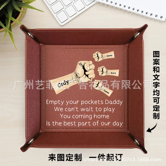 Father's Day gift personalized leather valet tray DIY key mobile phone desktop storage organize box
Father's Day gift personalized leather valet tray DIY key mobile phone desktop storage organize box