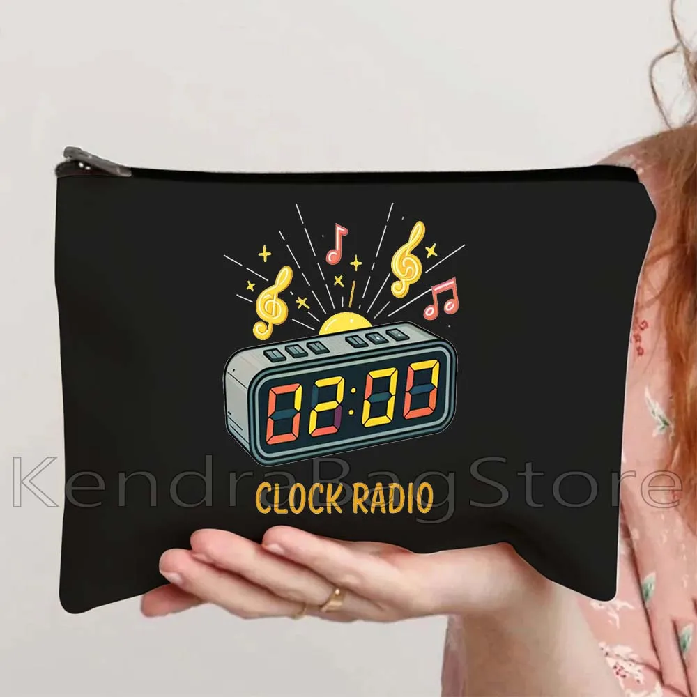 Cute Clock Radio Print Travel Canvas Cosmetic Makeup Bag Pencil Case Zipper Pouch Toilet Bag Key Coin Purse Storage Cotton Bags
Cute Clock Radio Print Travel Canvas Cosmetic Makeup Bag Pencil Case Zipper Pouch Toilet Bag Key Coin Purse Storage Cotton Bags