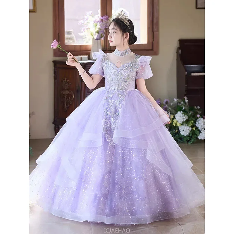 Long Dress Purple Flower Girl Wedding Dresses Costume Kids Princess Gown Host Evening Birthday Piano OutfitsChildren Clothes
Long Dress Purple Flower Girl Wedding Dresses Costume Kids Princess Gown Host Evening Birthday Piano OutfitsChildren Clothes
