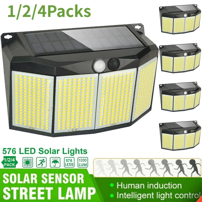576 LED Solar Power Light Motion Sensor Outdoor Waterproof 3 Mode Security Spotlight for Outside Pathway Yard Garden Garage Lamp
576 LED Solar Power Light Motion Sensor Outdoor Waterproof 3 Mode Security Spotlight for Outside Pathway Yard Garden Garage Lamp
