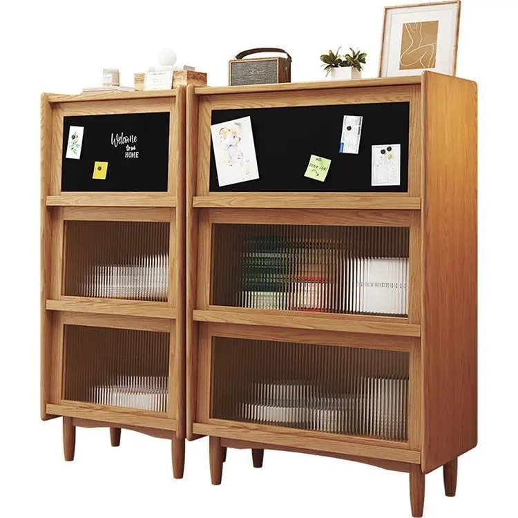 Nordic ash wood dining side cabinet glass door small apartment living room locker dining room 
Nordic ash wood dining side cabinet glass door small apartment living room locker dining room