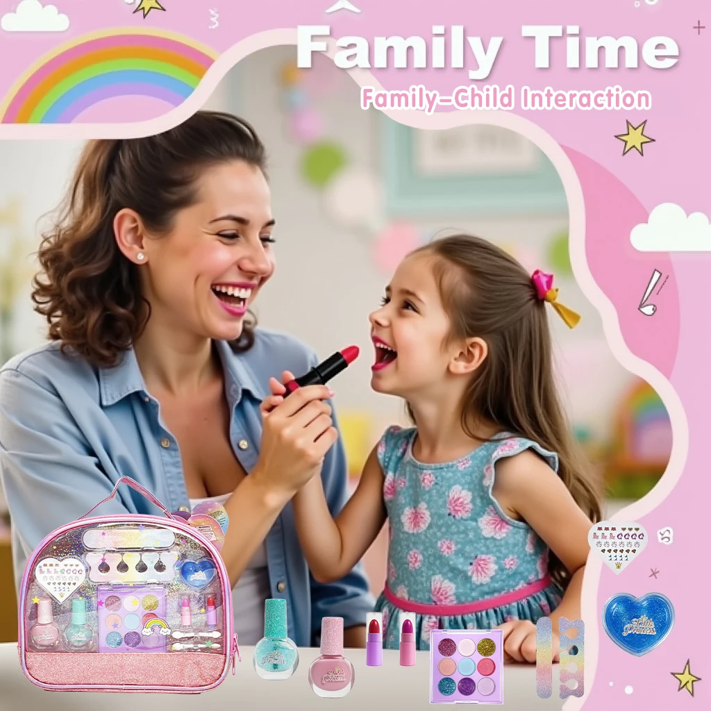 5+Children's Makeup Set, Authentic Non Toxic Washable Paintings and Glitter, Princess Makeup Toy Nail Set, Birthday Gift
5+Children's Makeup Set, Authentic Non Toxic Washable Paintings and Glitter, Princess Makeup Toy Nail Set, Birthday Gift