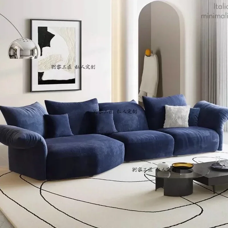 Customized Italian-style simple curved petal fabric sofa cream wind, lonely wind and special-shaped corner combination living ro
Customized Italian-style simple curved petal fabric sofa cream wind, lonely wind and special-shaped corner combination living ro
