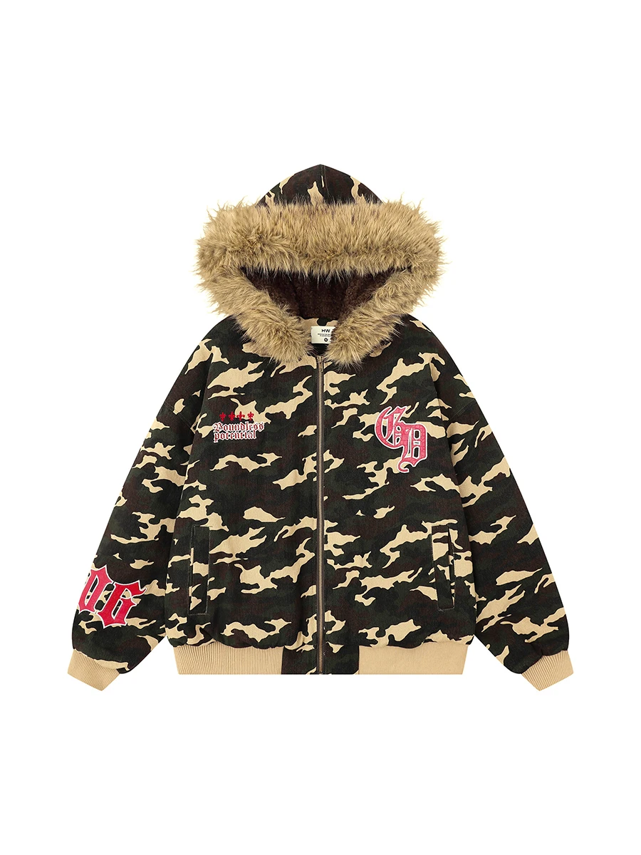 Куртка TR BRUIFT American Sle Street из утолщенного хлопка с камуфляжным принтом и меховым воротником, теплая молодежная повседневная куртка с длинными рукавами
Куртка TR BRUIFT American Sle Street из утолщенного хлопка с камуфляжным принтом и меховым воротником, теплая молодежная повседневная куртка с длинными рукавами