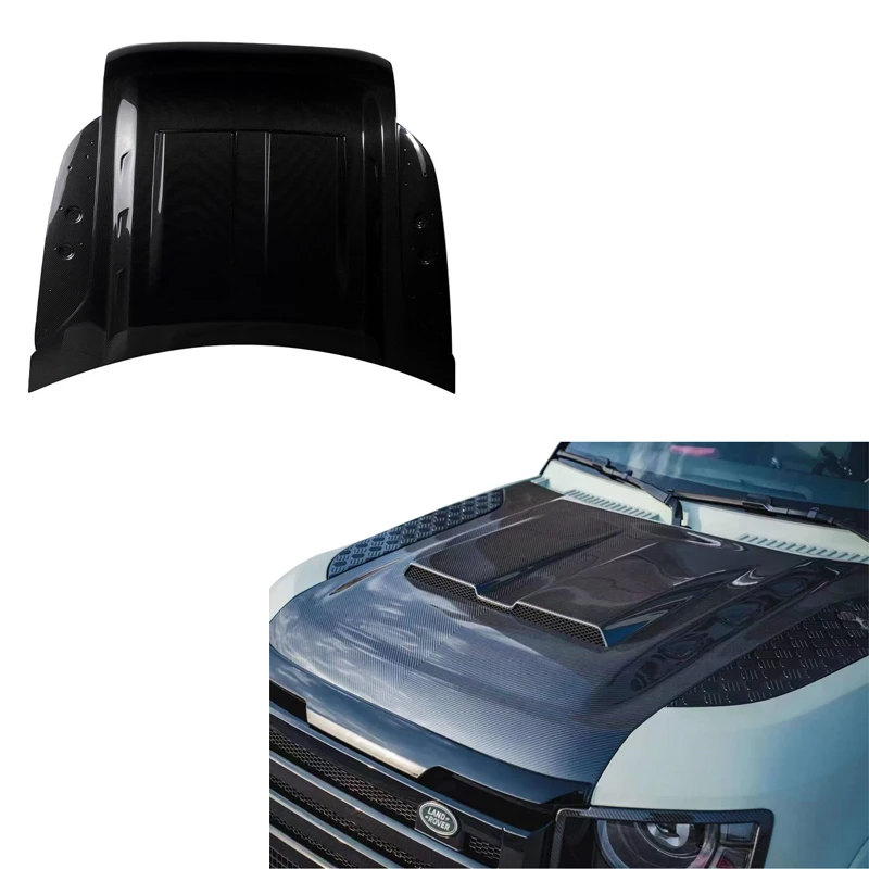 Carbon Fiber Engine Cover Upgrade KN Style for Defender 90 110 130 Engine Hoods Front Bonnet Car Body Kit Accessories 
Carbon Fiber Engine Cover Upgrade KN Style for Defender 90 110 130 Engine Hoods Front Bonnet Car Body Kit Accessories