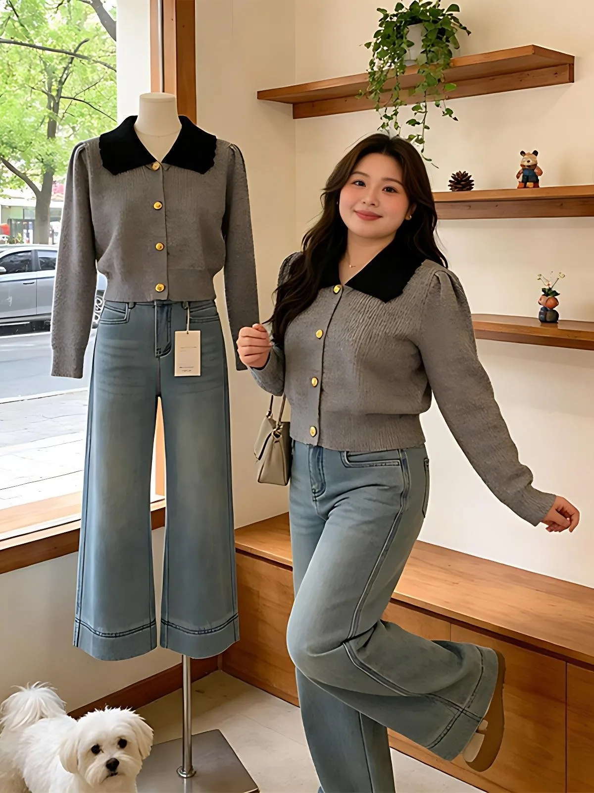 Slimming Versatile Large Size Knitted Neck Long Sleeve Sweater for Women Fashionable Color Block Spring New Arrival
Slimming Versatile Large Size Knitted Neck Long Sleeve Sweater for Women Fashionable Color Block Spring New Arrival
