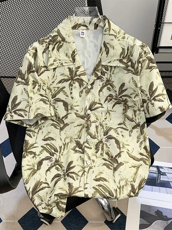 Мужская летняя тонкая свободная повседневная универсальная рубашка в гавайском стиле с ретро-цветочным принтом, дышащая, легкая, для пляжа
Мужская летняя тонкая свободная повседневная универсальная рубашка в гавайском стиле с ретро-цветочным принтом, дышащая, легкая, для пляжа