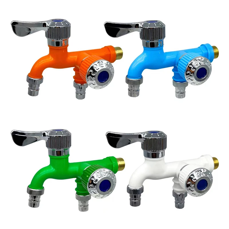 1/2" Universal Interface Faucet Double Outlet Dual Control Water Tap Home Bathroom Hose Irrigation Fitting Plastic Connector
1/2" Universal Interface Faucet Double Outlet Dual Control Water Tap Home Bathroom Hose Irrigation Fitting Plastic Connector