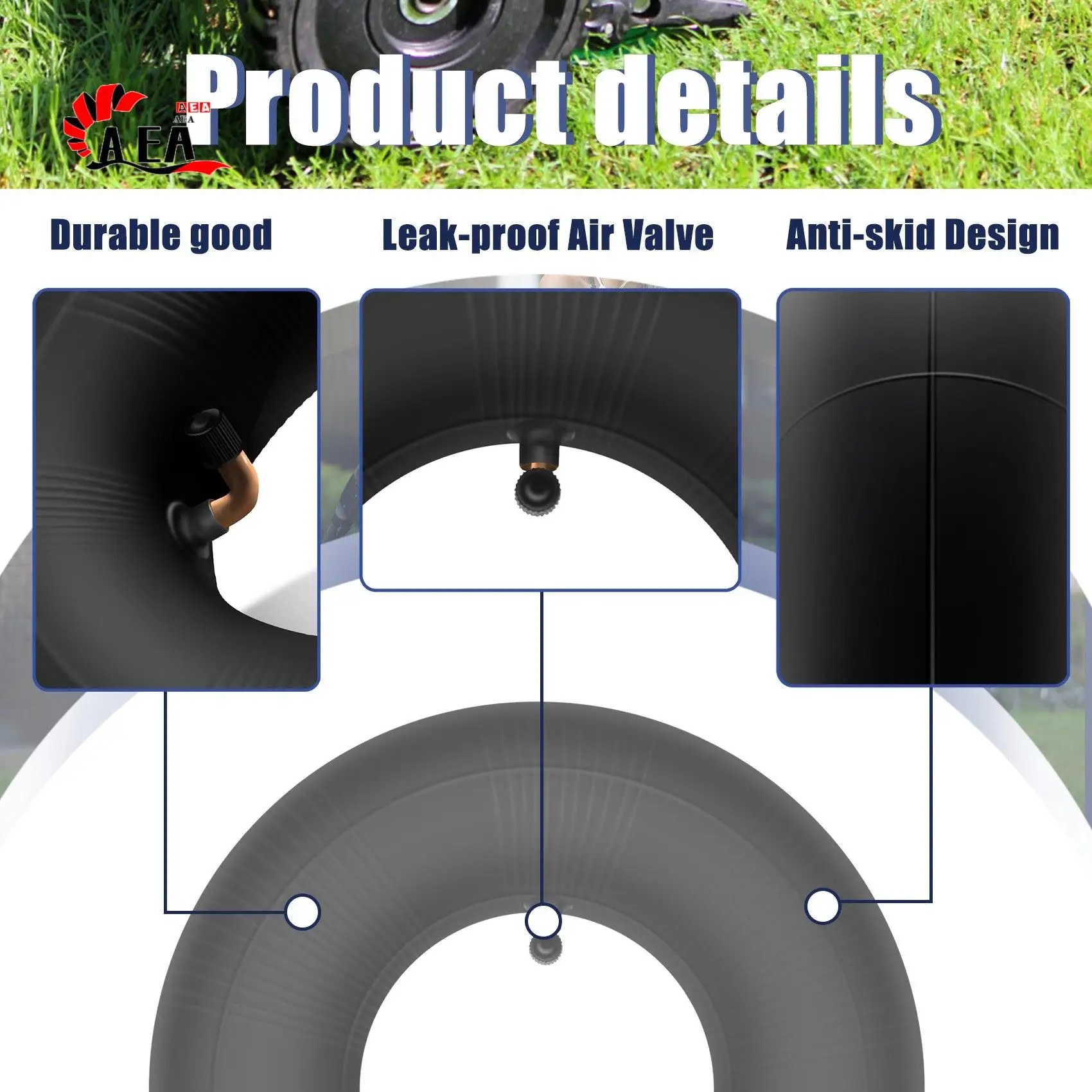 AEA0-4.10/3.50-4 Inner Tube For Wheelbarrows, Tractors, Mowers, Carts Electric Three-Wheel Four-Wheel Scooter ATV
AEA0-4.10/3.50-4 Inner Tube For Wheelbarrows, Tractors, Mowers, Carts Electric Three-Wheel Four-Wheel Scooter ATV