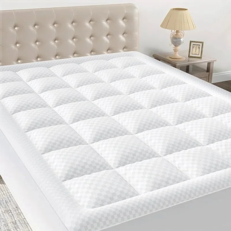 Queen Size Quilted Fitted Mattress Pad, Elastic Cooling Mattress Topper, Soft Cover Fits Deep Mattresses up to 21 Inches
Queen Size Quilted Fitted Mattress Pad, Elastic Cooling Mattress Topper, Soft Cover Fits Deep Mattresses up to 21 Inches