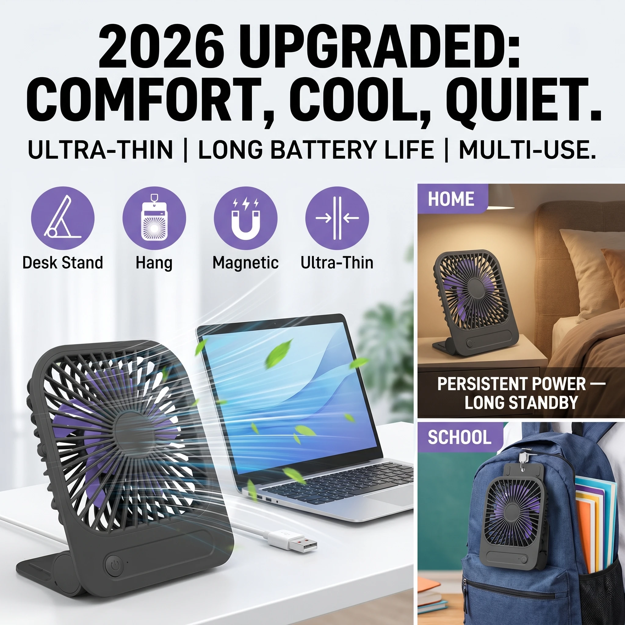 2026 New Upgrade Eary Magnetic Ultra-Thin Wall Fan Portable USB 1200mAh Rechargeable Desktop Fan With Strong Magnet Base 4 Wind
2026 New Upgrade Eary Magnetic Ultra-Thin Wall Fan Portable USB 1200mAh Rechargeable Desktop Fan With Strong Magnet Base 4 Wind