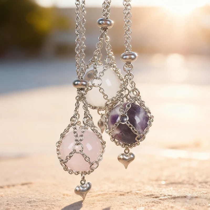 Exquisite Crystal Gemstone Lavalier Pendant – Elegant Crystal Pendant Necklaces, Natural Crystal Metal Braided Mesh Necklace
Exquisite Crystal Gemstone Lavalier Pendant – Elegant Crystal Pendant Necklaces, Natural Crystal Metal Braided Mesh Necklace