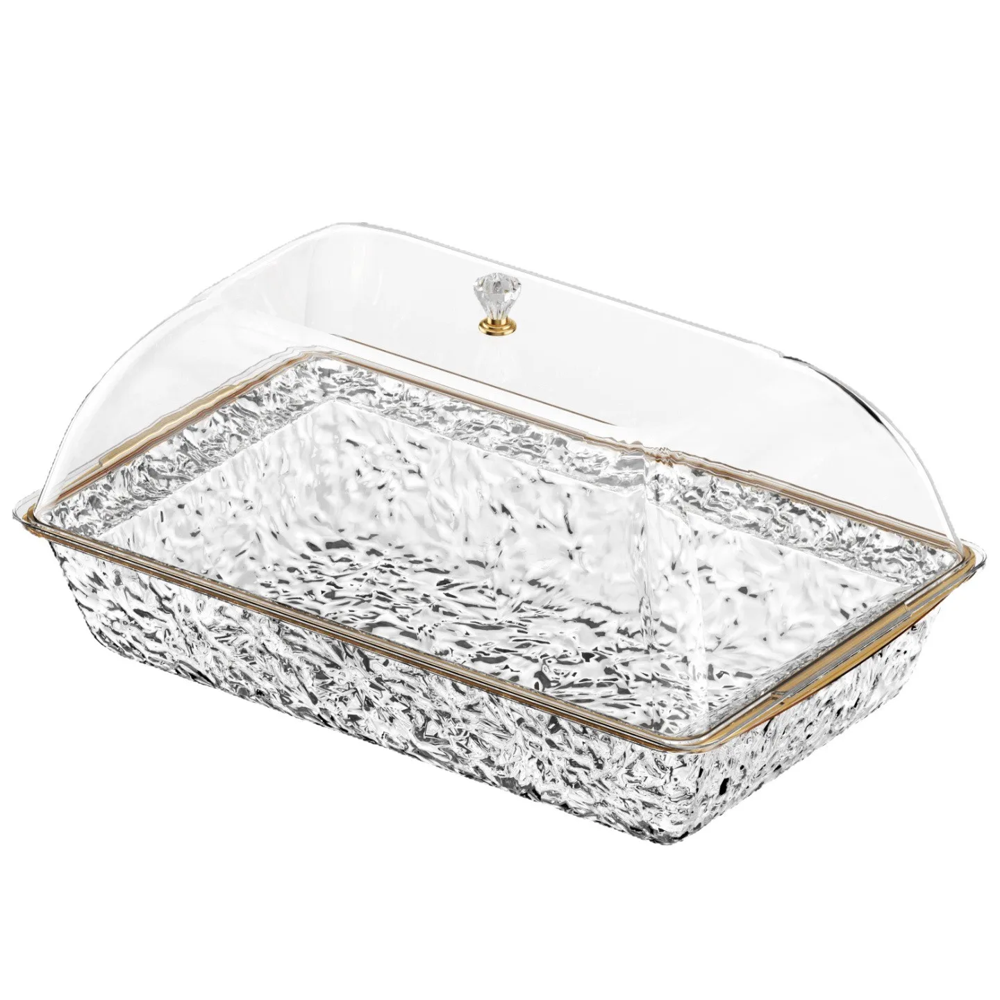 Yjq hotel sashimi crisper water ripple fruit crisper large sushi tray with dust cover
Yjq hotel sashimi crisper water ripple fruit crisper large sushi tray with dust cover