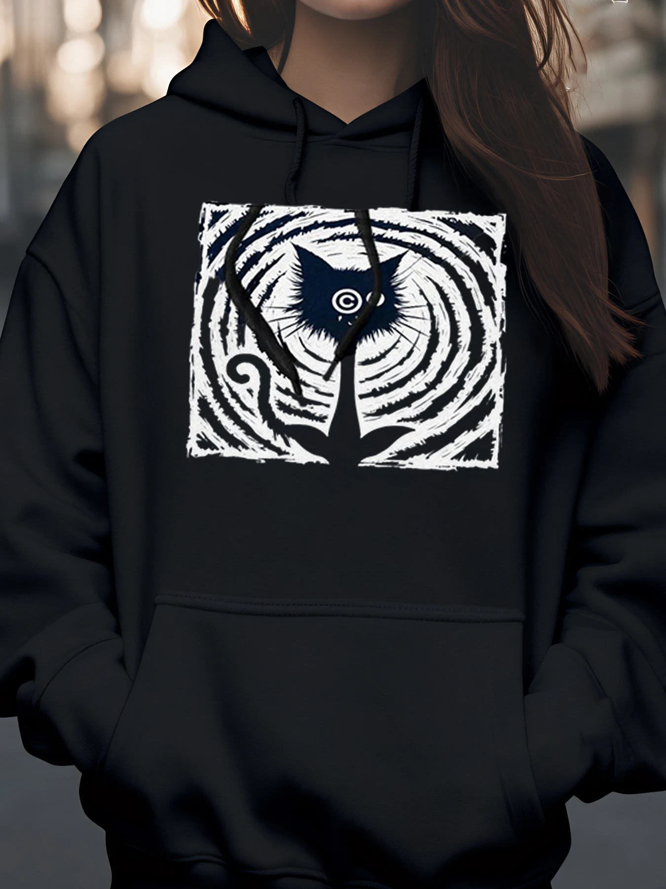 Толстовка с принтом кота-лабиринта на Хэллоуин для женщин, повседневная одежда, жуткий сезон
Толстовка с принтом кота-лабиринта на Хэллоуин для женщин, повседневная одежда, жуткий сезон