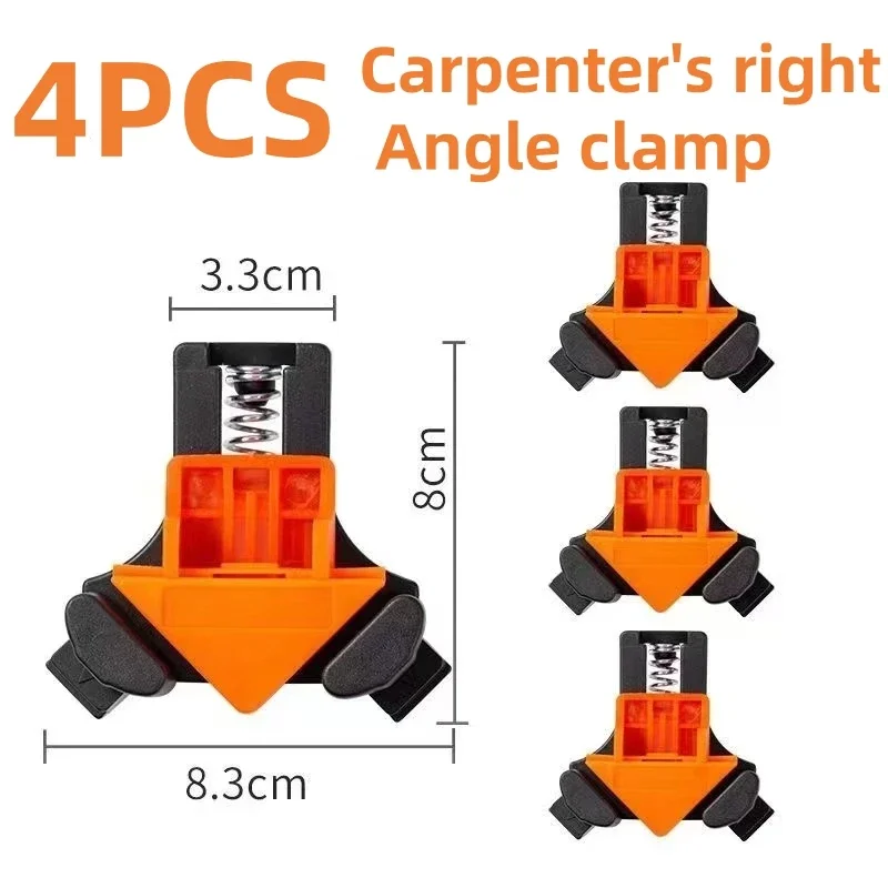 1/4 pcs 90 Degree Corner Clamps For Woodworking, Fast Adjustable Quick Spring Loaded Woodworking Clamps,Cabinets,Photo Framing
1/4 pcs 90 Degree Corner Clamps For Woodworking, Fast Adjustable Quick Spring Loaded Woodworking Clamps,Cabinets,Photo Framing