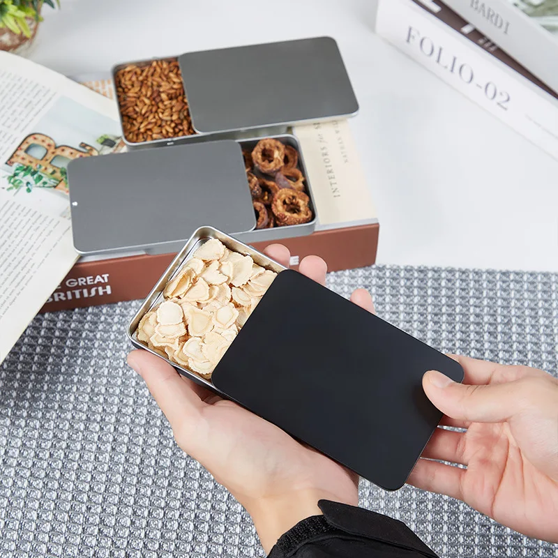 1PC Pull-Out Box Sliding Lid Cigarette Metal Box Small Rectangular Pill Ointment Tin Storage Box Desktop Jewelry Decoration Case 
1PC Pull-Out Box Sliding Lid Cigarette Metal Box Small Rectangular Pill Ointment Tin Storage Box Desktop Jewelry Decoration Case