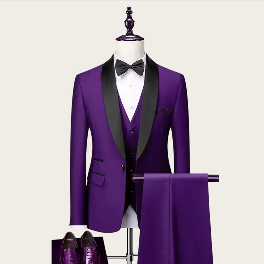 Elegant Wedding Men's Suits Shawl Lapel One Button Tuxedo for Man Formal Prom Slim Outfit Blazer Office Business Jacket Pants
Elegant Wedding Men's Suits Shawl Lapel One Button Tuxedo for Man Formal Prom Slim Outfit Blazer Office Business Jacket Pants