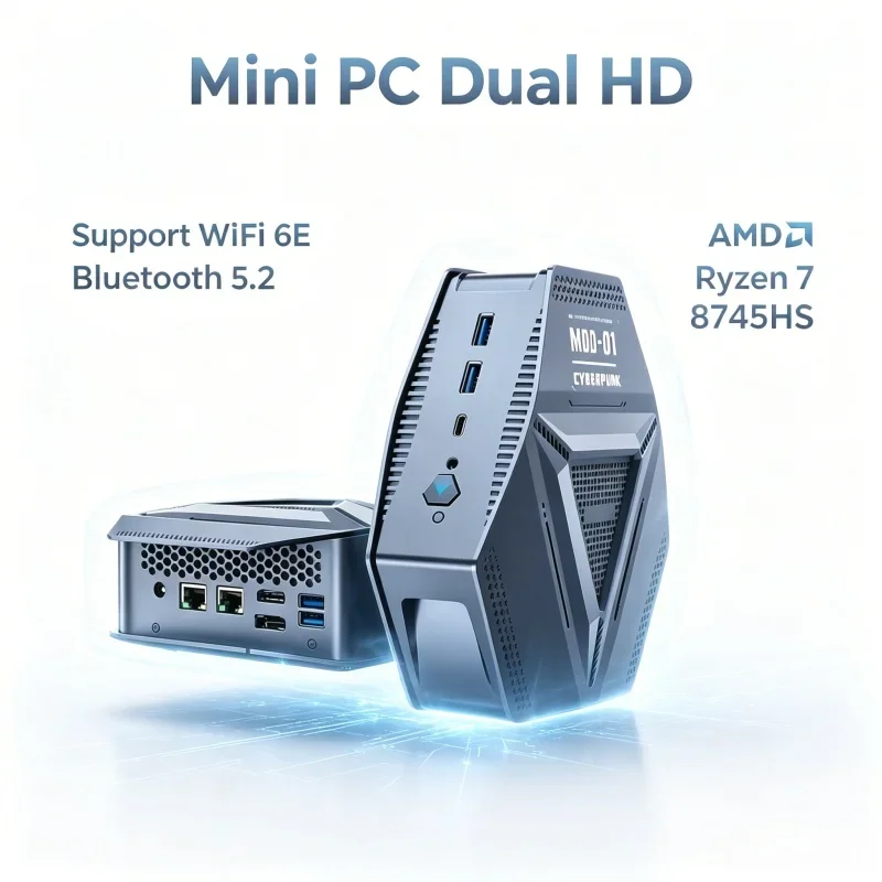 Fast Network Mini Gaming Desktop Ryzen 7 8745HS WiFi6 Type-C HD DP Dual DDR5 4*USB3.2 Dual 2.5G LAN Win11 Work Game PC
Fast Network Mini Gaming Desktop Ryzen 7 8745HS WiFi6 Type-C HD DP Dual DDR5 4*USB3.2 Dual 2.5G LAN Win11 Work Game PC