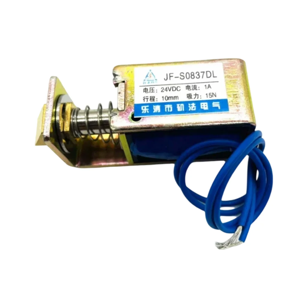 JF-S0837DL Solenoid Electromagnet Pull Type Open Frame Actuator 10mm Stroke 1.5Kg 15N Force DC 6V 12V 24V 1A for Door Lock Assem
JF-S0837DL Solenoid Electromagnet Pull Type Open Frame Actuator 10mm Stroke 1.5Kg 15N Force DC 6V 12V 24V 1A for Door Lock Assem