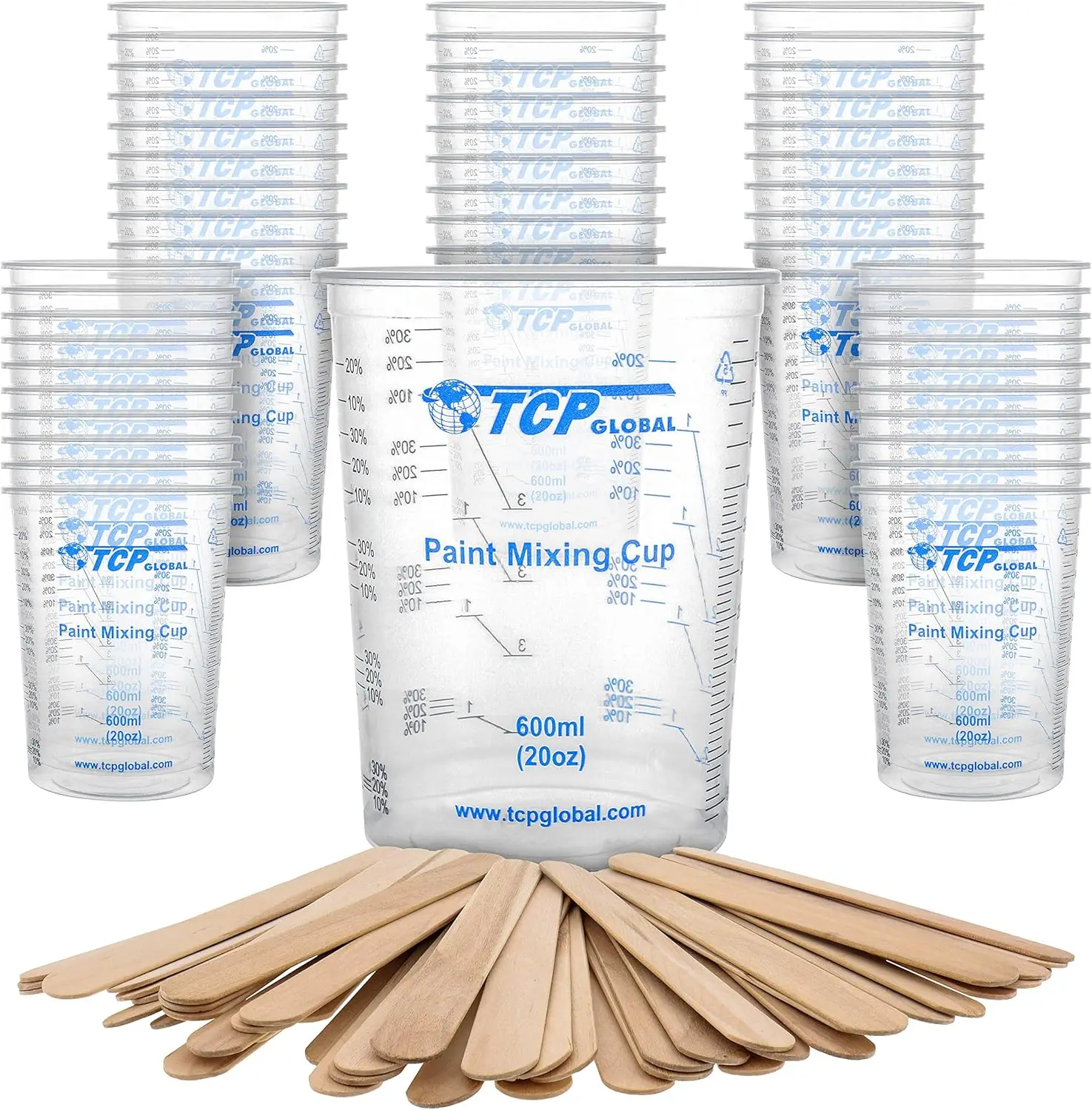 Disposable Plastic Mixing Cups 20 oz with 50 Sticks for Paint Resin Epoxy Art Kitchen
Disposable Plastic Mixing Cups 20 oz with 50 Sticks for Paint Resin Epoxy Art Kitchen