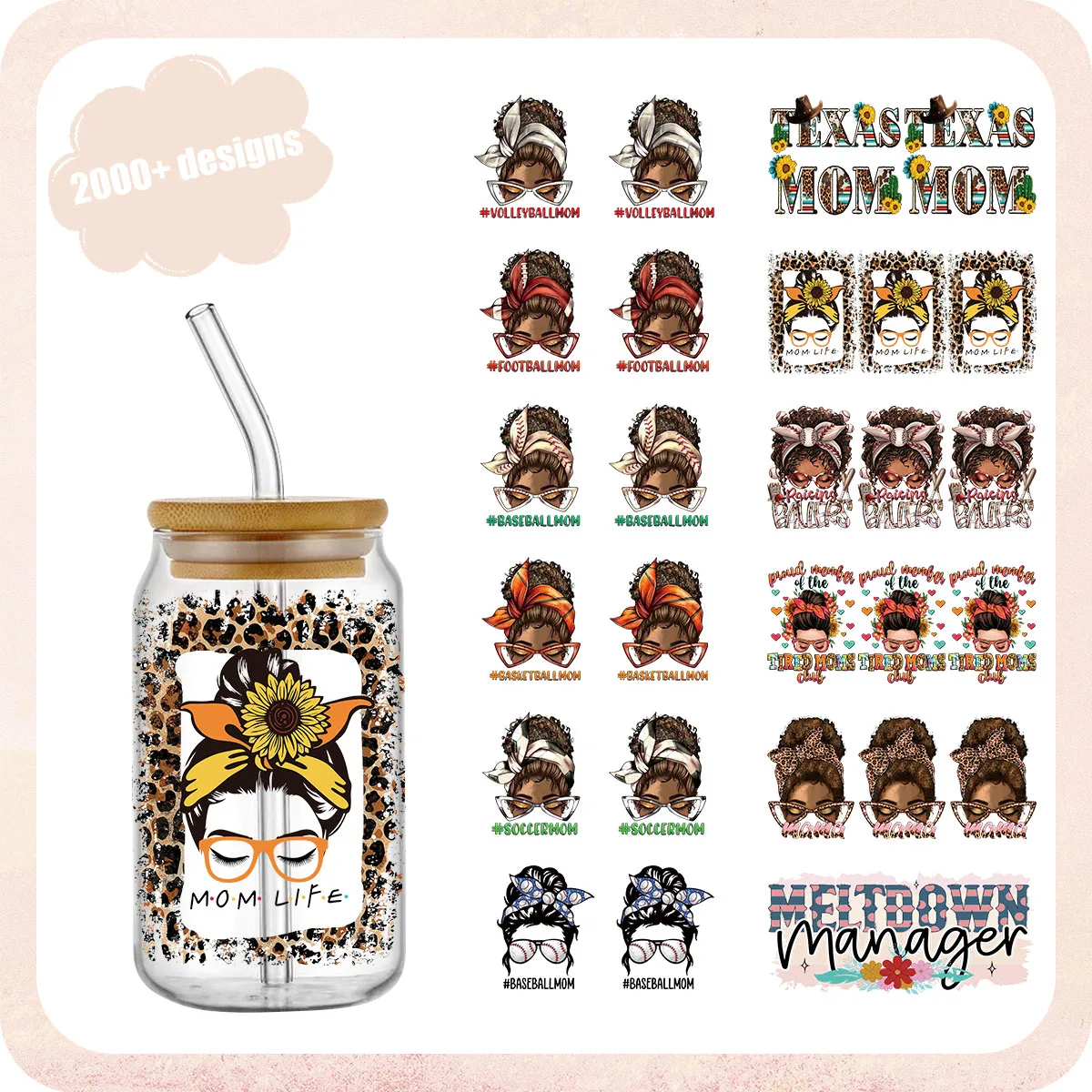 Nice Fashion 3D Sticker UV DTF Transfer Mama For Wraps 16oz Glass Cups Cans DIY Waterproof Custom Decals
Nice Fashion 3D Sticker UV DTF Transfer Mama For Wraps 16oz Glass Cups Cans DIY Waterproof Custom Decals