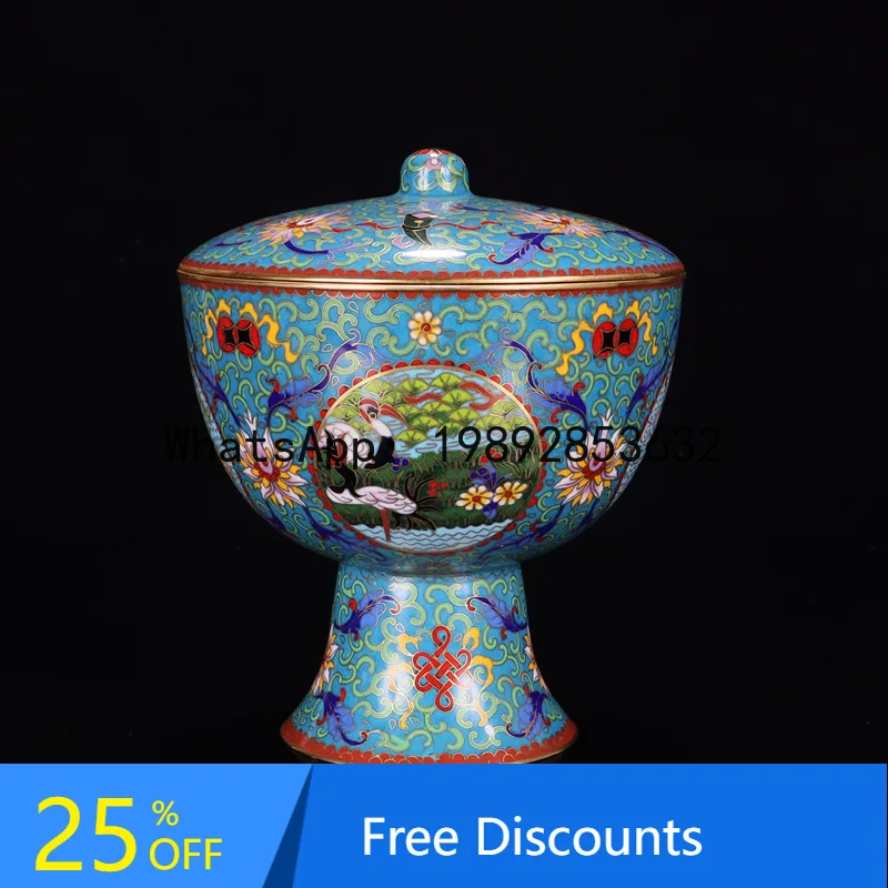 LYY Craftsmanship Cultural Gift Collection Traditional Copper Body Filigree Enamel 8inch Antique High Footed Covered Bowl
LYY Craftsmanship Cultural Gift Collection Traditional Copper Body Filigree Enamel 8inch Antique High Footed Covered Bowl