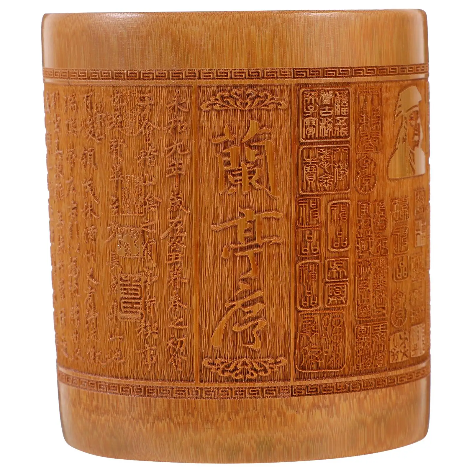 Bamboo Pen Holder Carving Brush Container 0.3 0.5kg Desk Stationery Cup Pencil Storage Make up Tool Pot Decorative Practical
Bamboo Pen Holder Carving Brush Container 0.3 0.5kg Desk Stationery Cup Pencil Storage Make up Tool Pot Decorative Practical