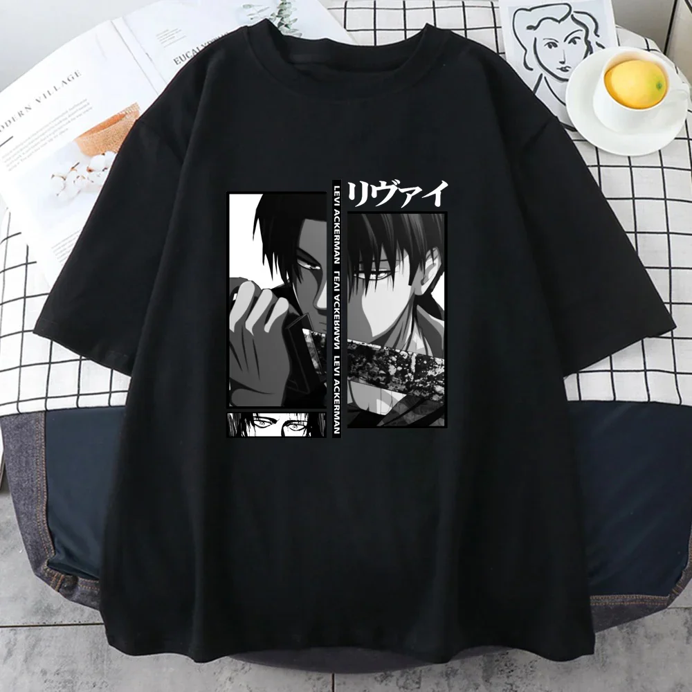 Summer men's Levi Ackerman printed 100% pure cotton T-shirt, anime Harajuku loose and comfortable short-sleeved
Summer men's Levi Ackerman printed 100% pure cotton T-shirt, anime Harajuku loose and comfortable short-sleeved