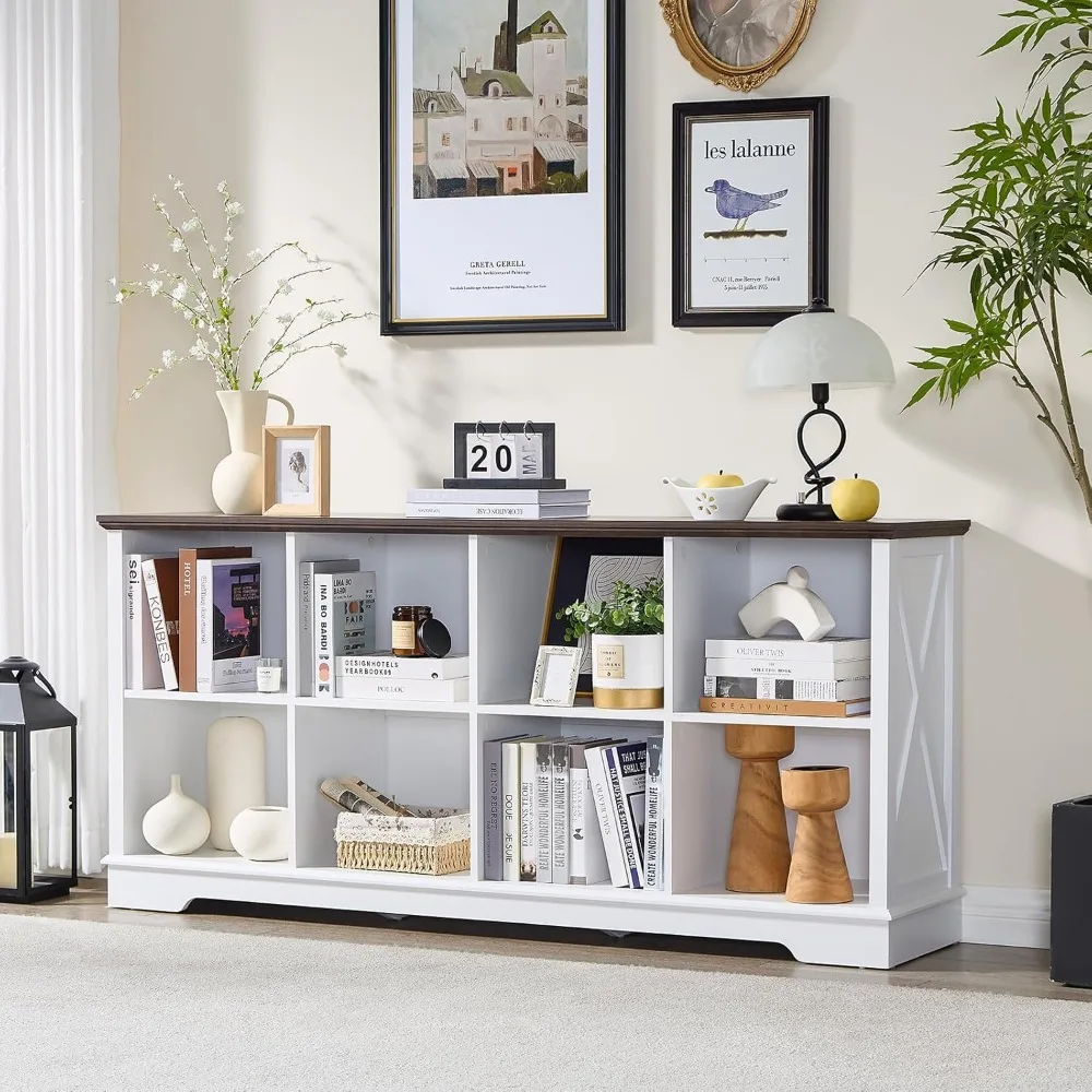 Farmhouse 8 Cube Bookshelf, White Storage Organizer Bookcase, Kids Toy Storage Cabinet, Long Bookshelves Storage Organizer Shelf
Farmhouse 8 Cube Bookshelf, White Storage Organizer Bookcase, Kids Toy Storage Cabinet, Long Bookshelves Storage Organizer Shelf