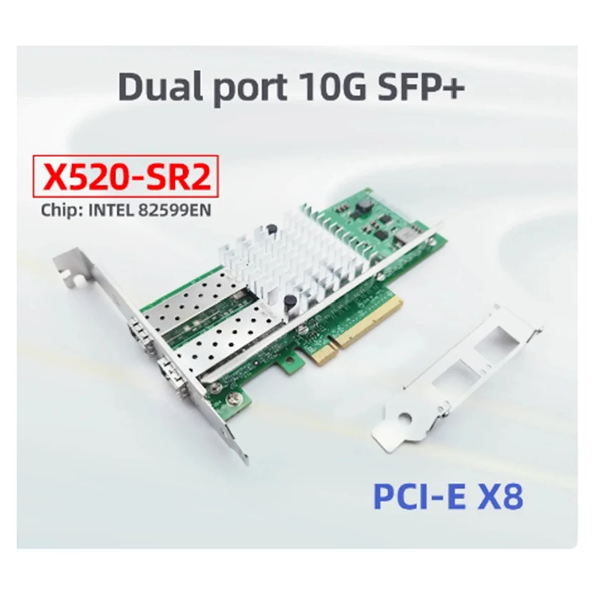 10-гигабитная сетевая карта Ethernet Pci Express X8 X520-SR1 Сетевой адаптер с одним/двойным портом SFP+ E10G41BTDA
10-гигабитная сетевая карта Ethernet Pci Express X8 X520-SR1 Сетевой адаптер с одним/двойным портом SFP+ E10G41BTDA