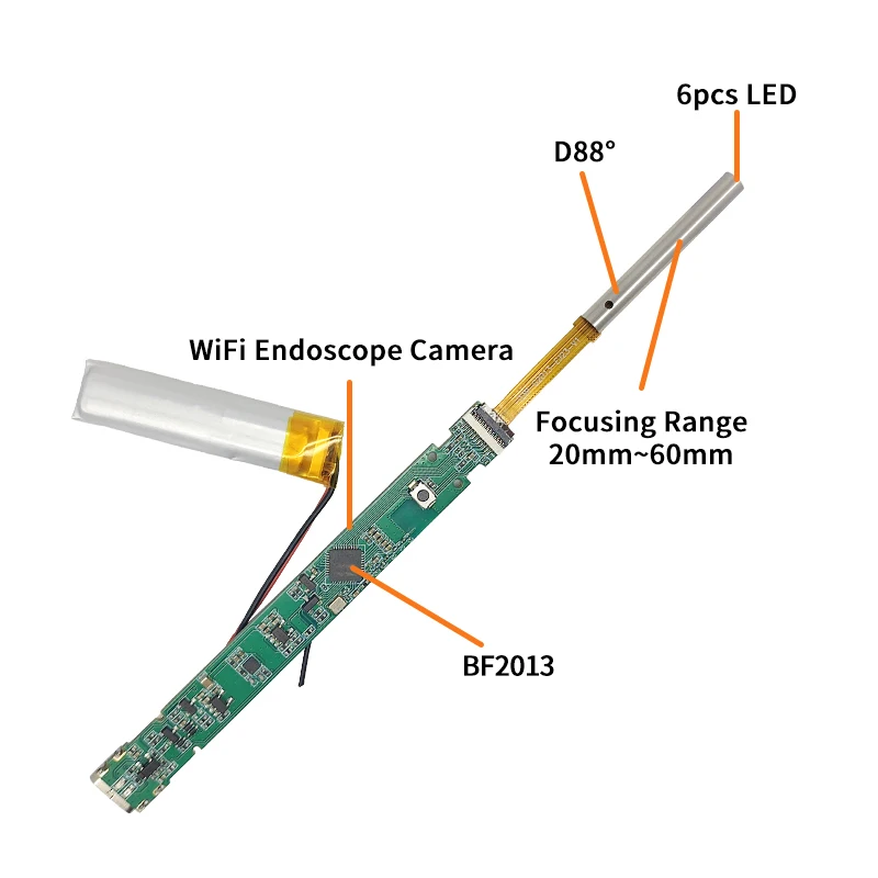 SincereFull High Definition Mini Endoscope Camera Module Mobile Phone SF-G2013EJ23+SF-WiFiE3 WiFi BF2013 CMOS Sensor 4.8mm 0.3MP
SincereFull High Definition Mini Endoscope Camera Module Mobile Phone SF-G2013EJ23+SF-WiFiE3 WiFi BF2013 CMOS Sensor 4.8mm 0.3MP