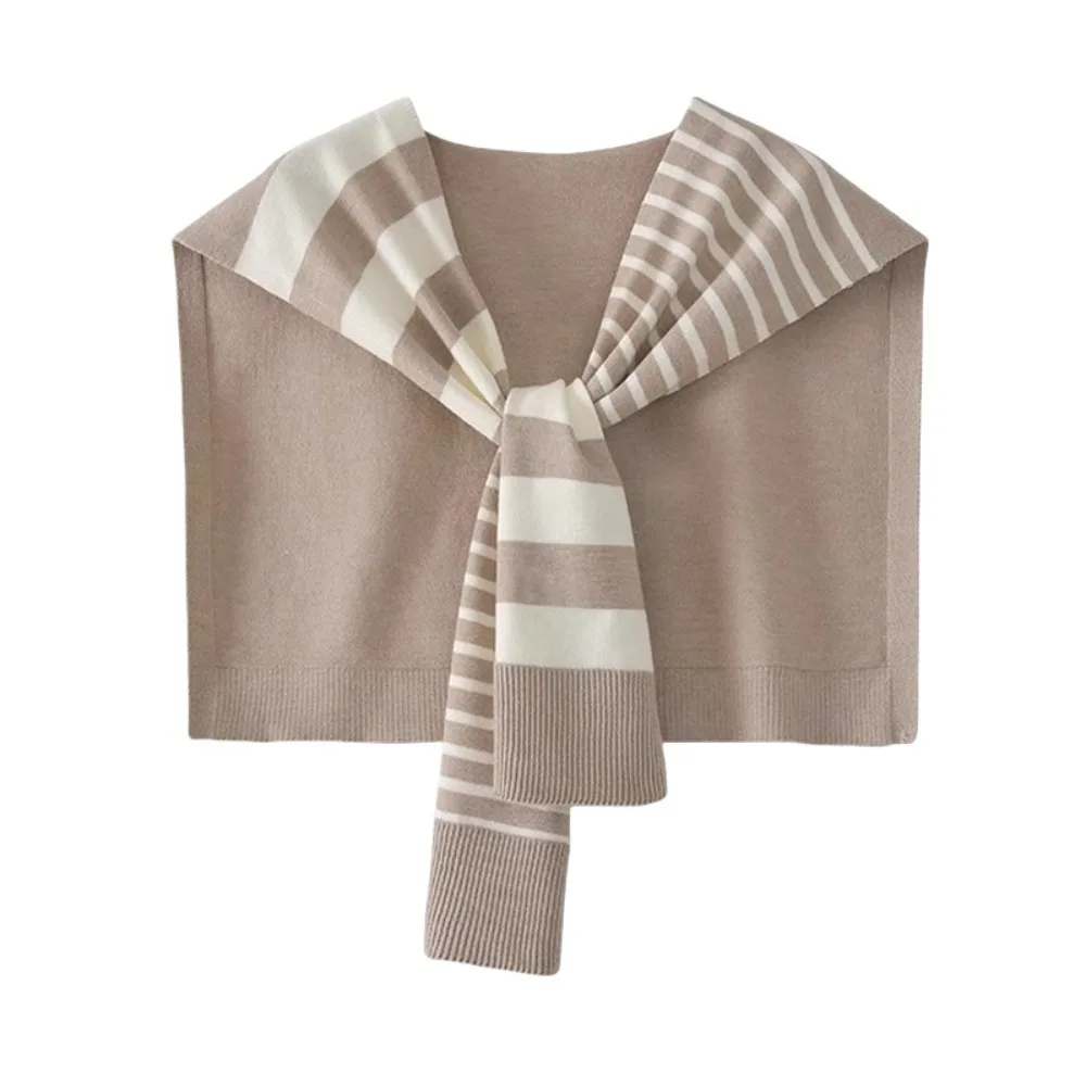 Simple Sunscreen Men Knitted Shawl Wraps Cloak Asymmetry Stripe Scarf Knotted Korean Style Fake Collar Wraps Clothes Decoration
Simple Sunscreen Men Knitted Shawl Wraps Cloak Asymmetry Stripe Scarf Knotted Korean Style Fake Collar Wraps Clothes Decoration