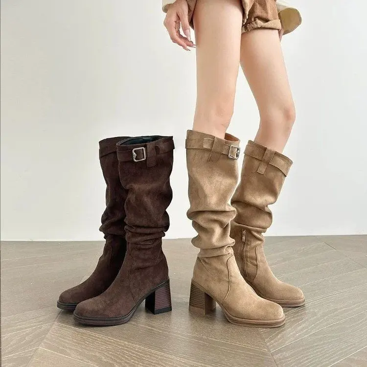 Khaki Color Melamine Long Boots Women's Style 2026 New Autumn Winter Slim Thin Double Wear Long Tube Boots Knight Boots
Khaki Color Melamine Long Boots Women's Style 2026 New Autumn Winter Slim Thin Double Wear Long Tube Boots Knight Boots