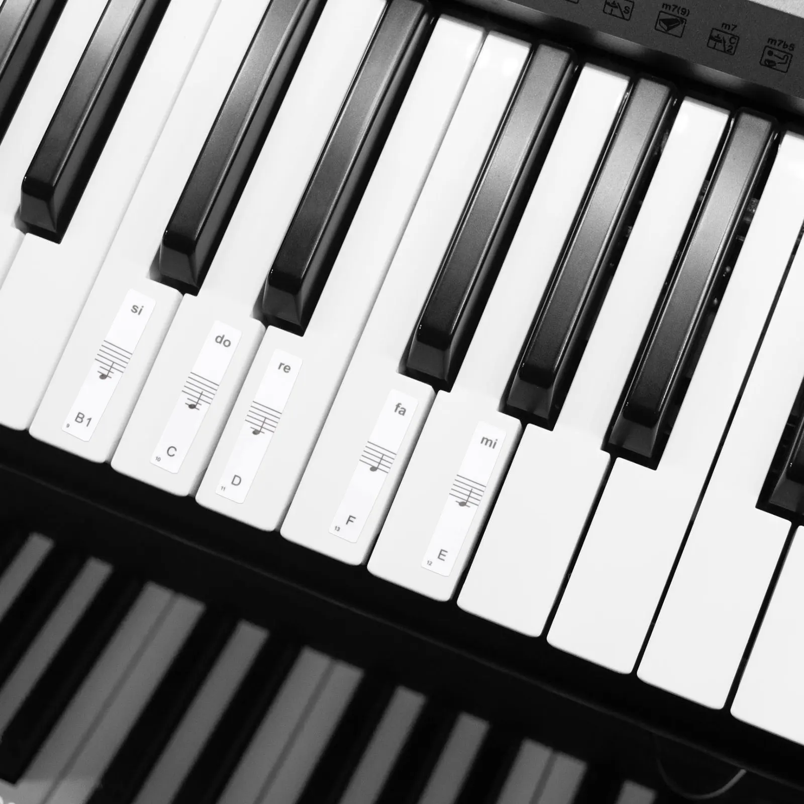 2Sets Piano Keyboard Decal Professional Waterproof Sturdy Introductory Sticker Wear Resistant Piano Beginner Sticker Label