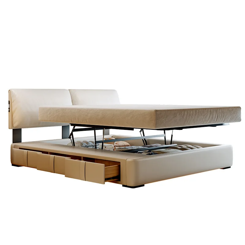 Master bedroom, small apartment, adjustable, ultra-thin bedside, double, high box storage
Master bedroom, small apartment, adjustable, ultra-thin bedside, double, high box storage