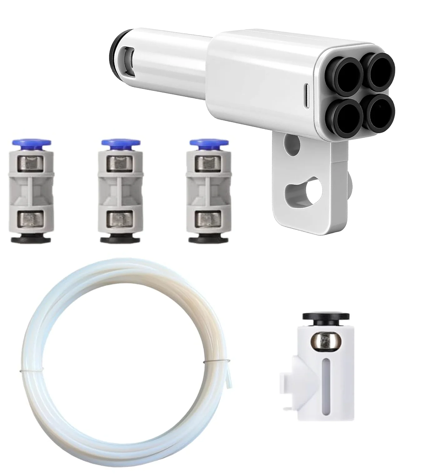 4-in-1 PTFE Adapter Tube Kit, Multi-AMS Expansion for Bambu Lab 3D Printers Fits P1/P1S/X1/X1C/P2/H2/A1 & AMS/AMS 2 Pro/AMS HT
4-in-1 PTFE Adapter Tube Kit, Multi-AMS Expansion for Bambu Lab 3D Printers Fits P1/P1S/X1/X1C/P2/H2/A1 & AMS/AMS 2 Pro/AMS HT