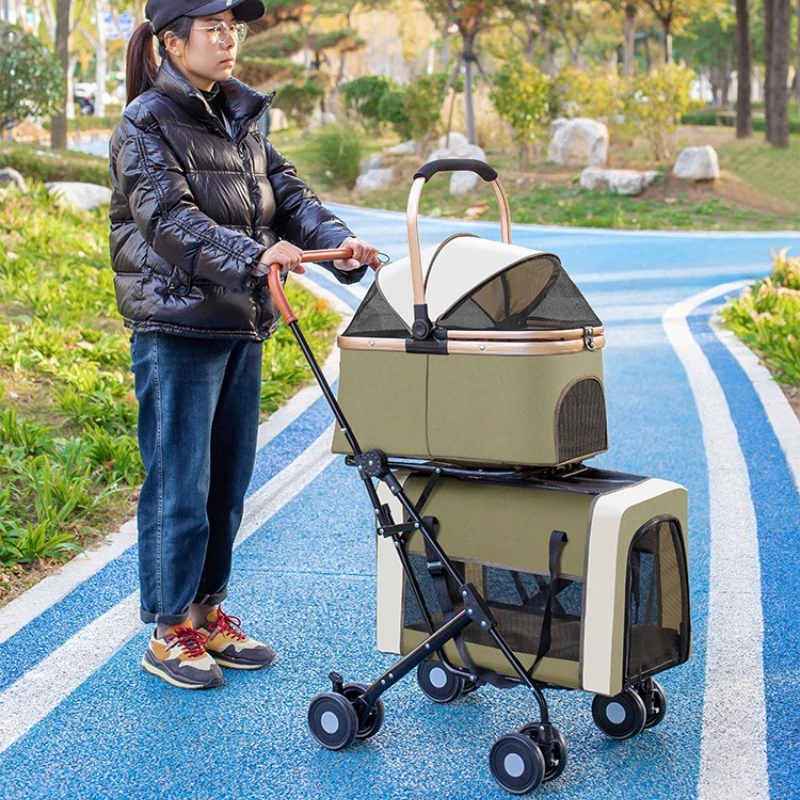 Detachable Double-layer Pet Stroller for Cat and Dog Outdoor Carriers Bag Lightweight Foldable Pet Stroller Portable Dogs Basket
Detachable Double-layer Pet Stroller for Cat and Dog Outdoor Carriers Bag Lightweight Foldable Pet Stroller Portable Dogs Basket