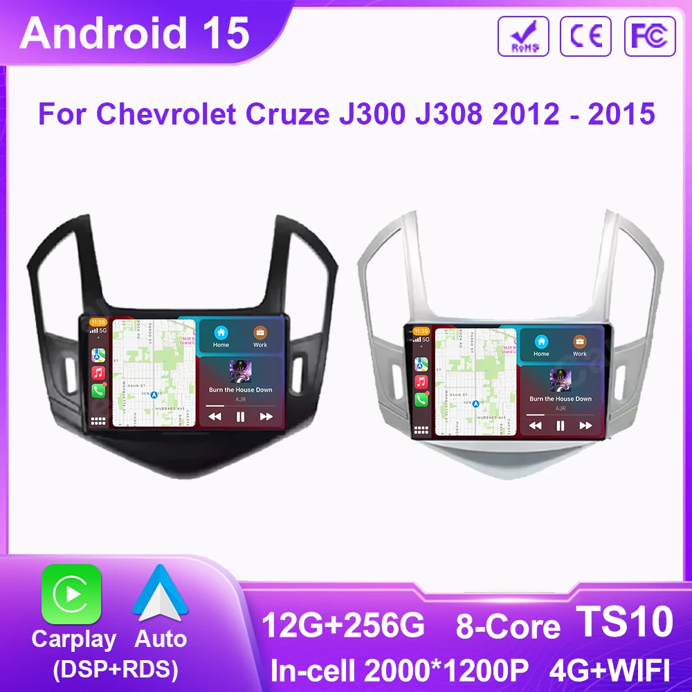 For Chevrolet Cruze J300 J308 2012 - 2015 Carplay Auto GPS Car Radio Navigation Multimedia Video Player Stereo BT Android 15 4G
For Chevrolet Cruze J300 J308 2012 - 2015 Carplay Auto GPS Car Radio Navigation Multimedia Video Player Stereo BT Android 15 4G